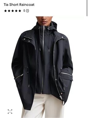 Reiss Tia Raincoat - Navy